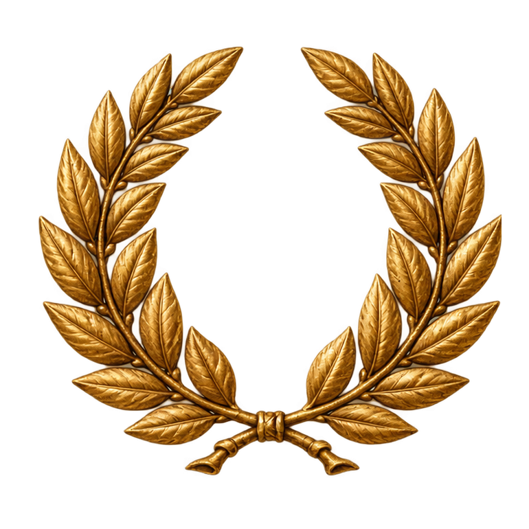 Couronne de laurier dorée