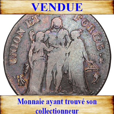 Directoire 5 francs union et force an 4 a