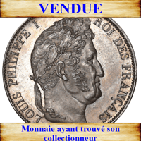 Louis philippe ier 5 francs 1845 w