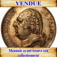 Louis xviii 5 francs 1823 l