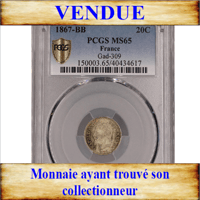 Napoleon iii 20 centimes 1867 bb